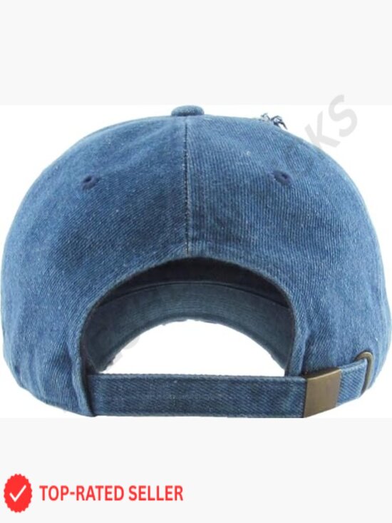 Vintage Washed Distressed Cotton Dad Hat Baseball Cap Adjustable Metal Buckle